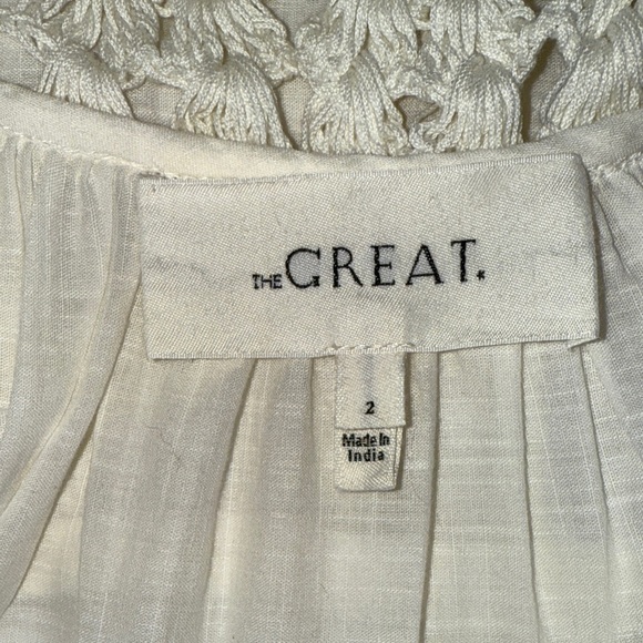 THE GREAT. Ivory Crochet Midi Dress - Picture 4 of 4